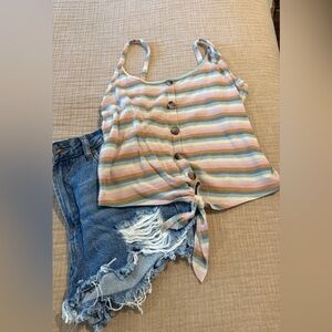 American Eagle Outfitters Pastel Striped Camisole